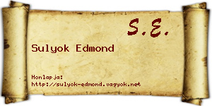 Sulyok Edmond névjegykártya
